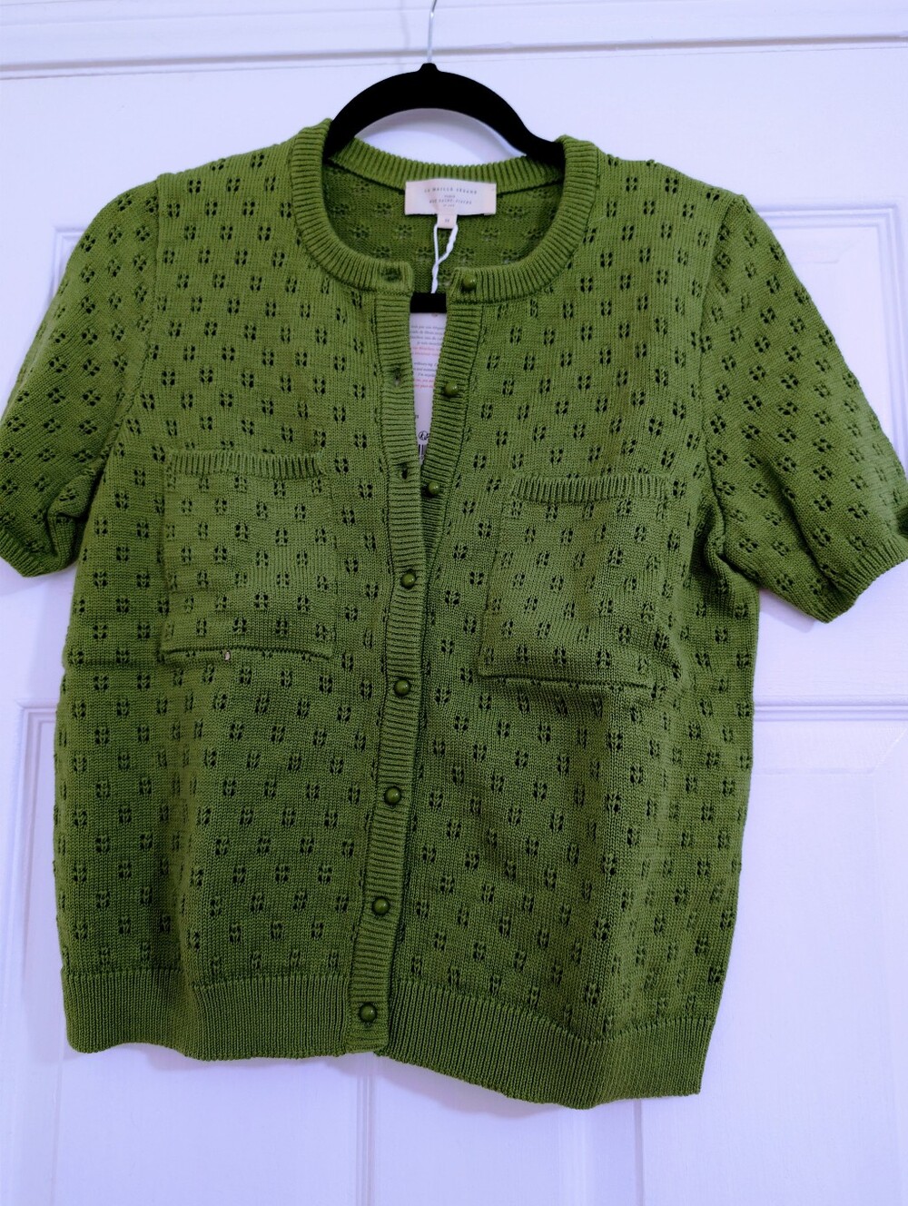 NWT Sezane Nans Cardigan Green - Size M - Picture 3 of 6
